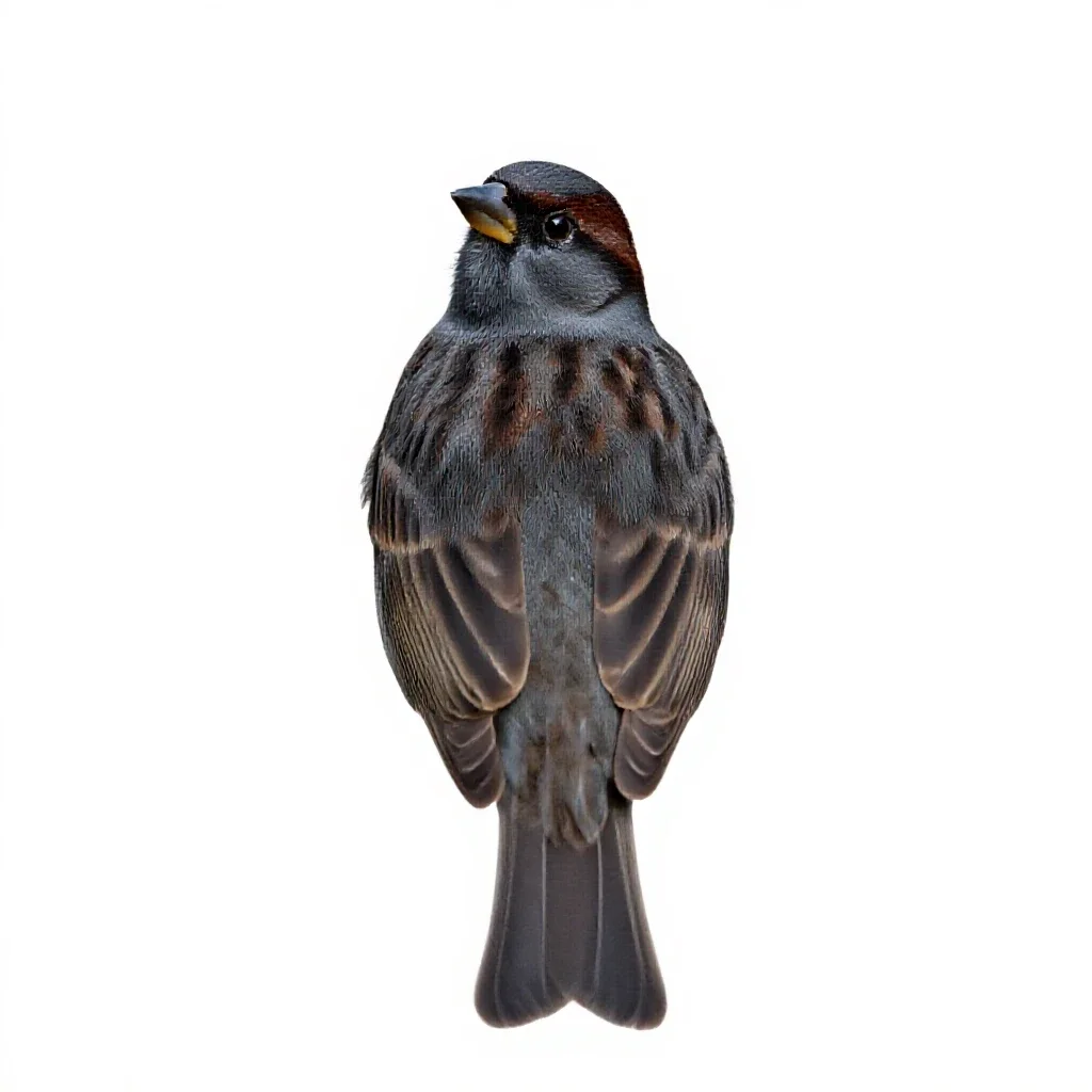 Field sparrow isolated on a white background