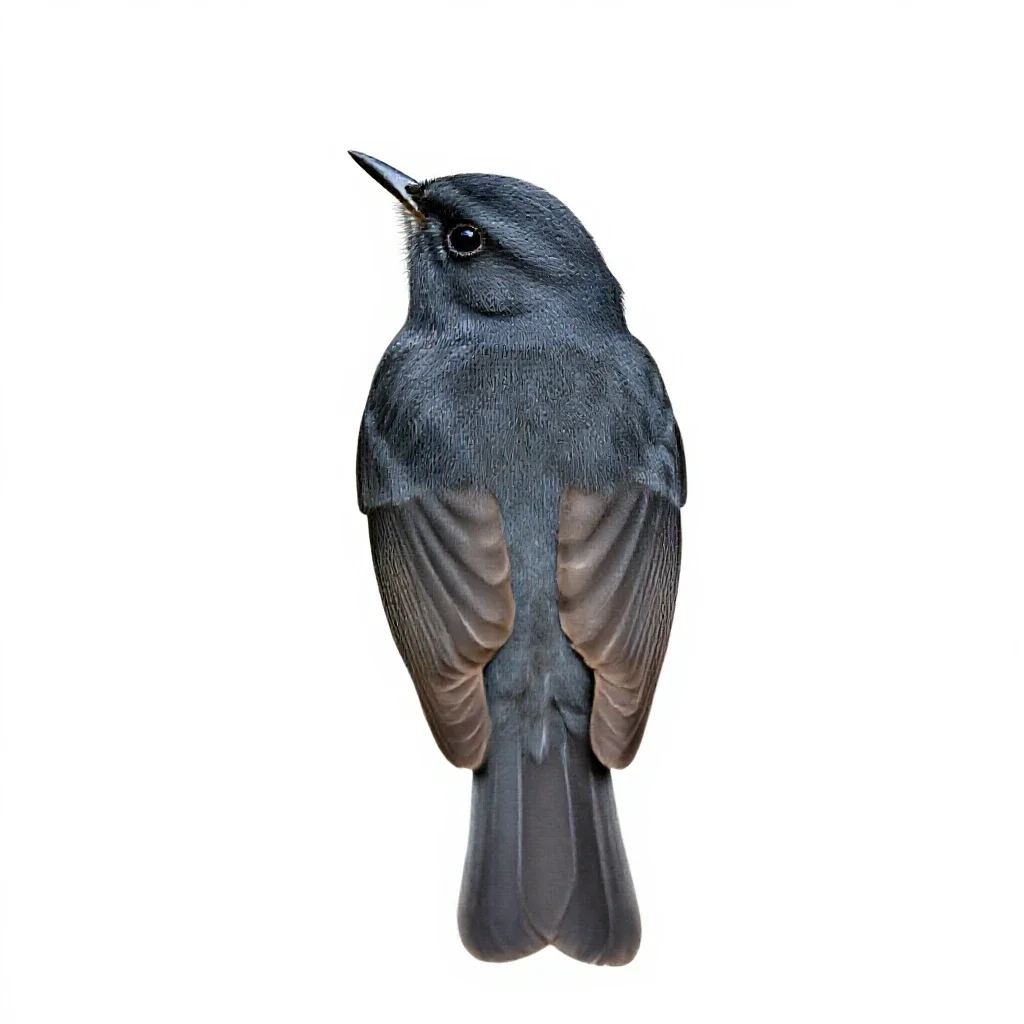 Flycatching warbler isolated on a white background