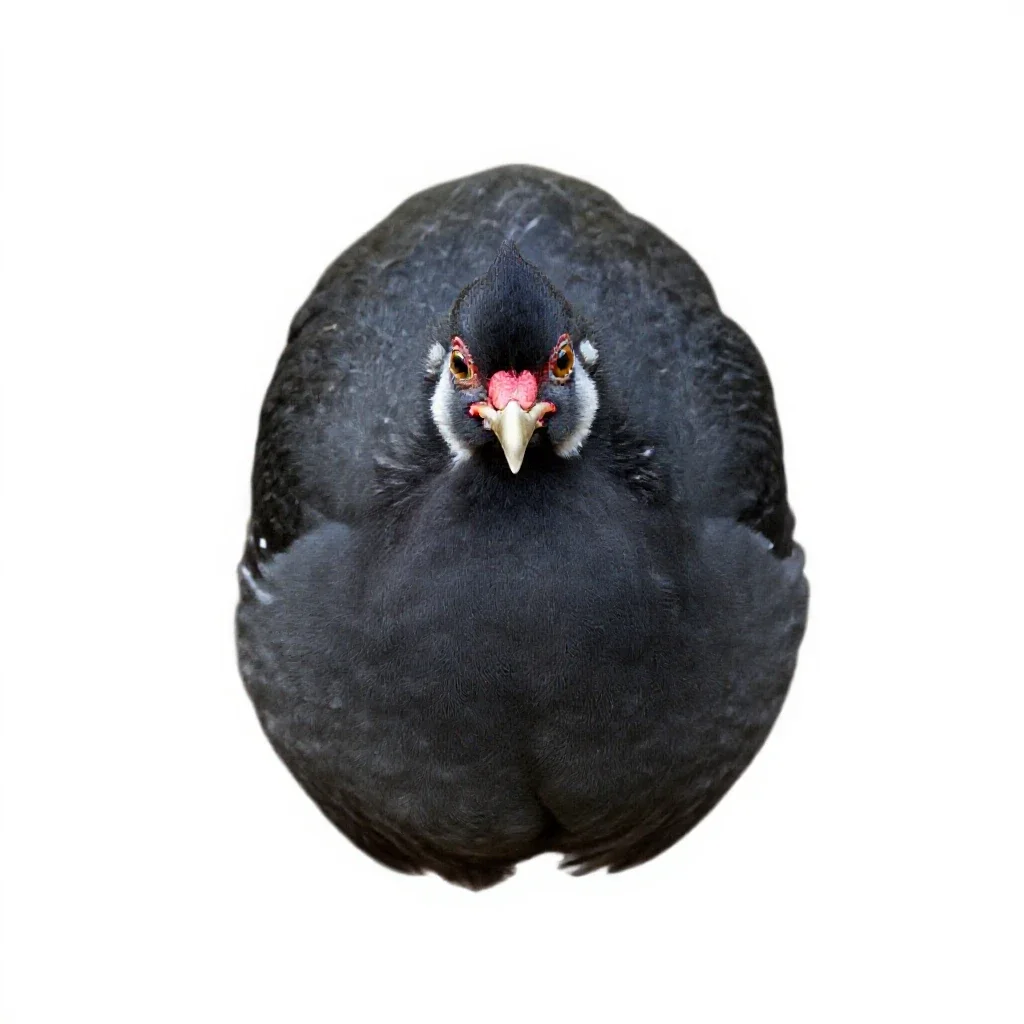 Gallinaceous bird isolated on a white background