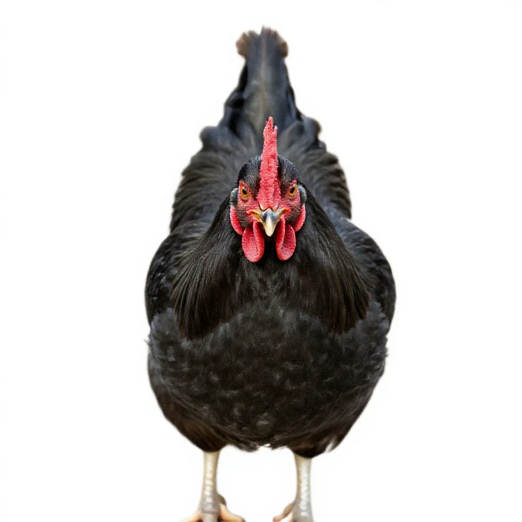 Game fowl isolated on a white background