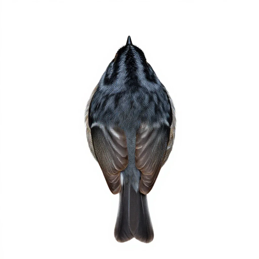 Gold-crowned kinglet isolated on a white background