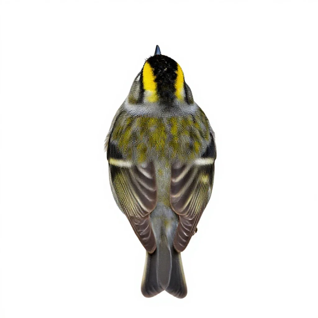 Goldcrest isolated on a white background