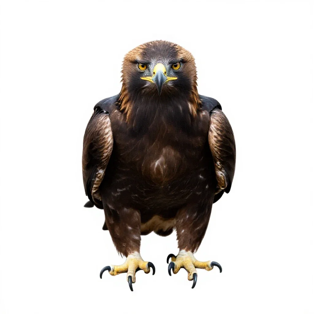 Golden eagle isolated on a white background