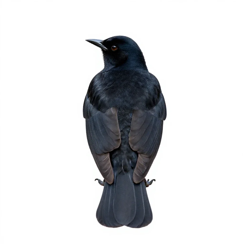 Grackle isolated on a white background