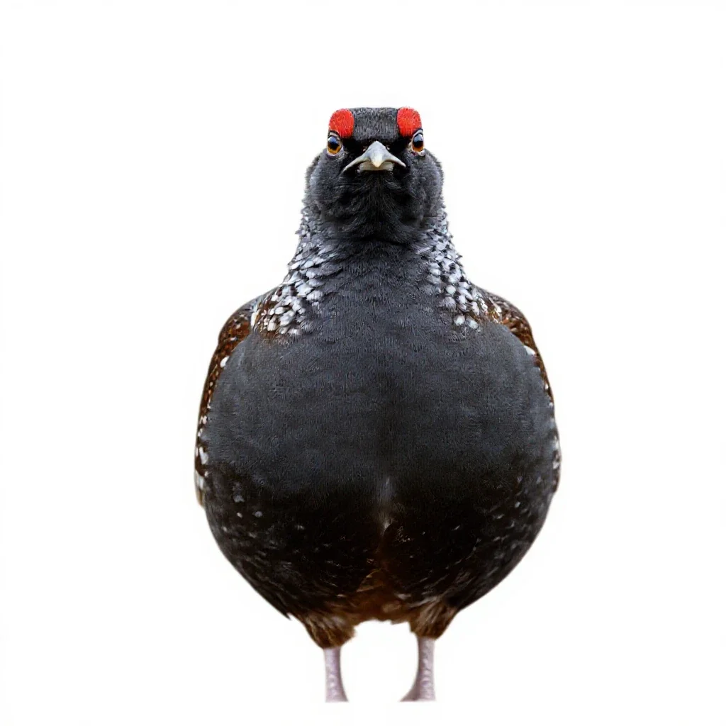 Greater prairie chicken isolated on a white background