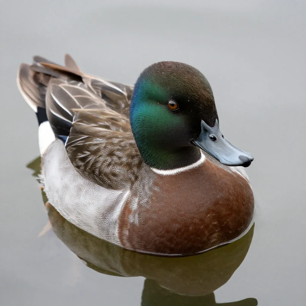 Greater scaup isolated on a white background