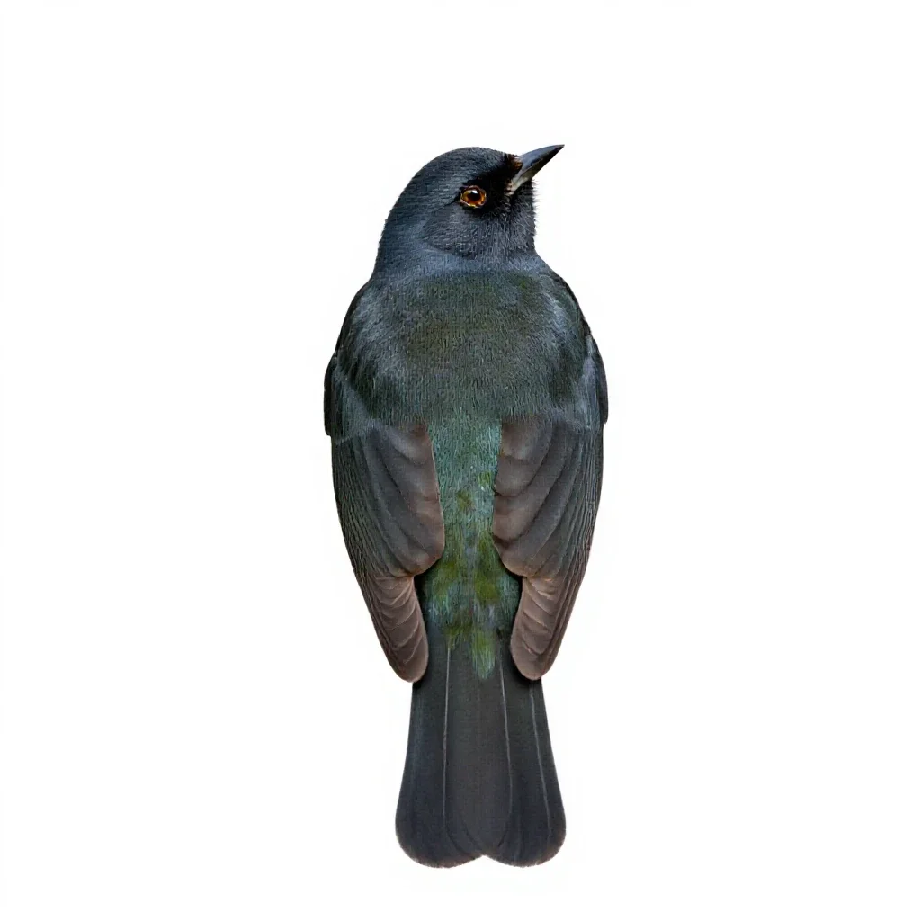 Green-tailed towhee isolated on a white background