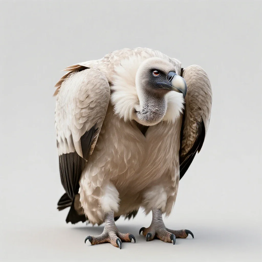 Griffon vulture isolated on a white background