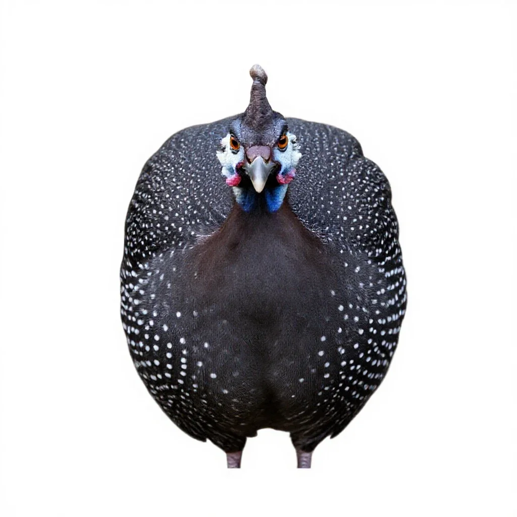 Guinea fowl isolated on a white background