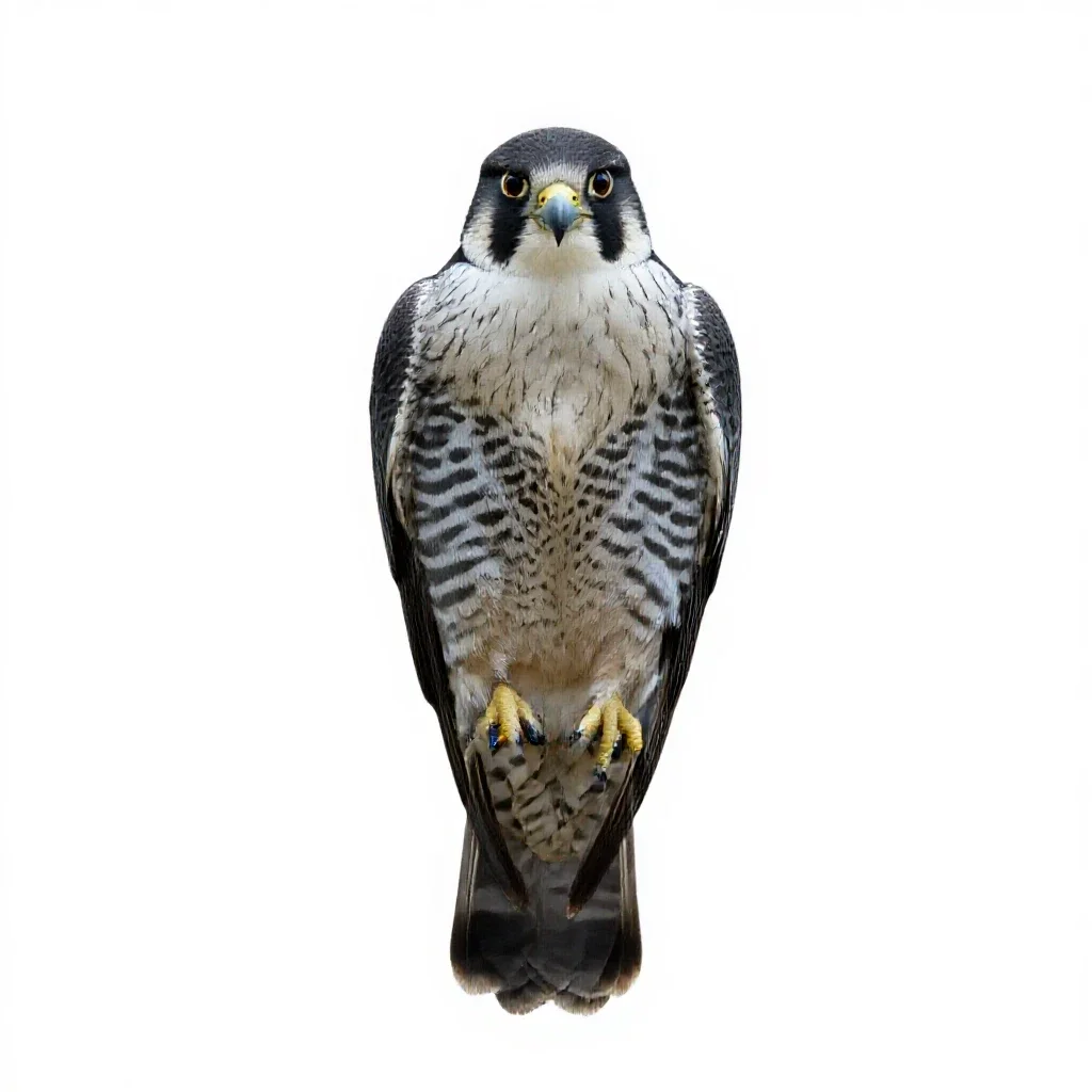 Gyrfalcon isolated on a white background