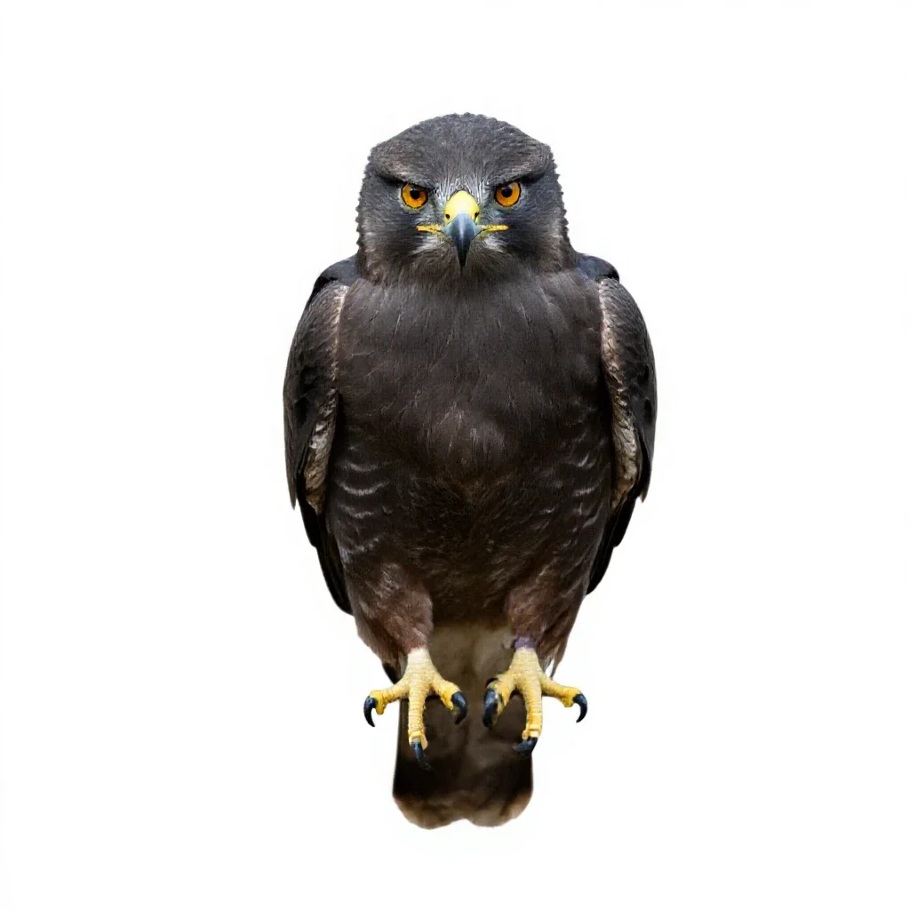 Harrier eagle isolated on a white background