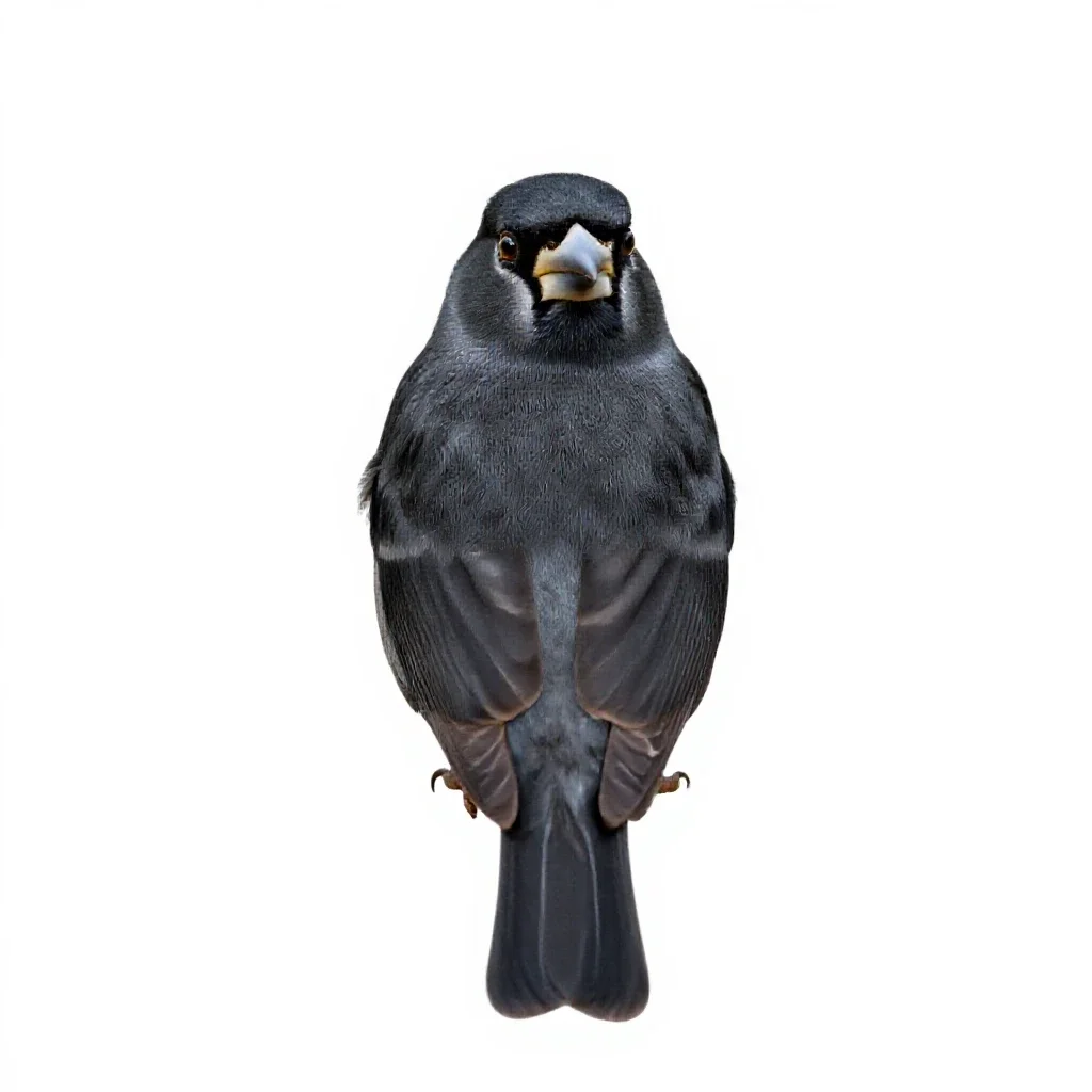 Hawfinch isolated on a white background