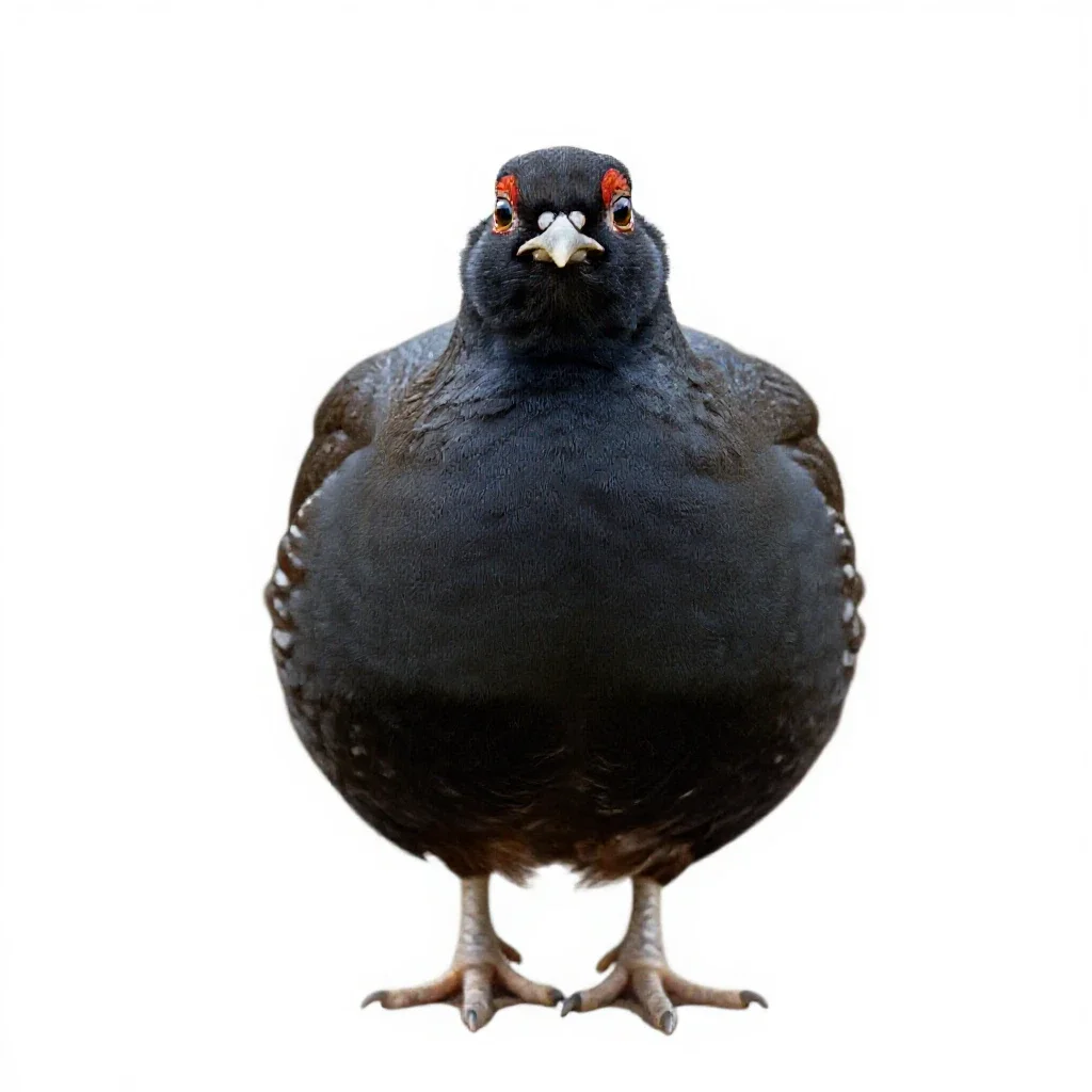 Heath hen isolated on a white background