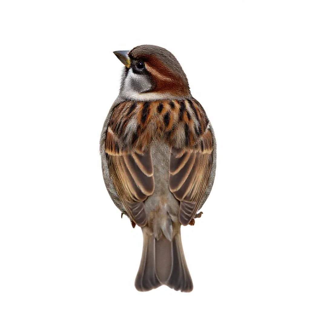 Hedge sparrow isolated on a white background