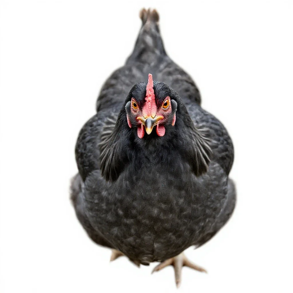 Hen isolated on a white background