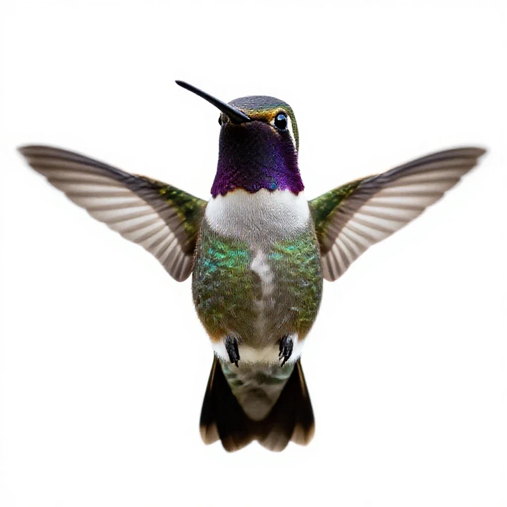 Hummingbird isolated on a white background