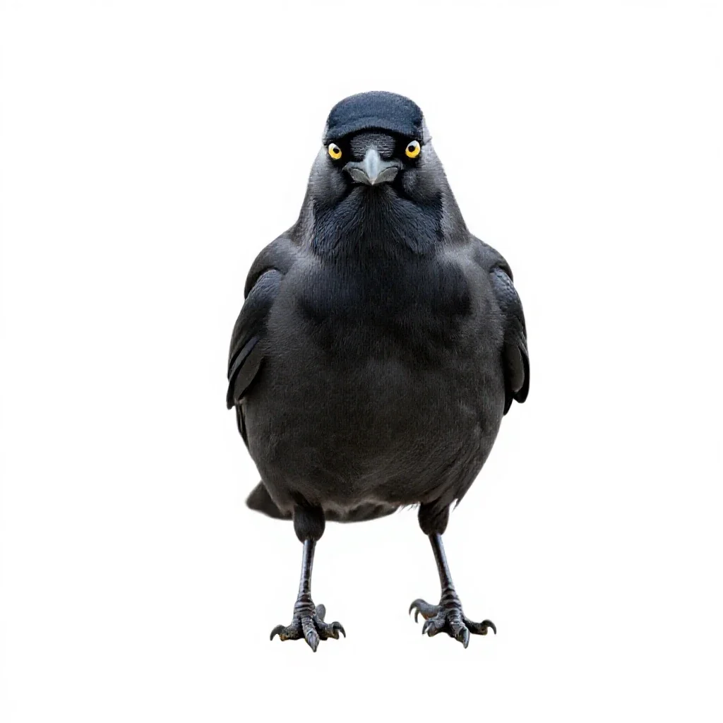 Jackdaw isolated on a white background