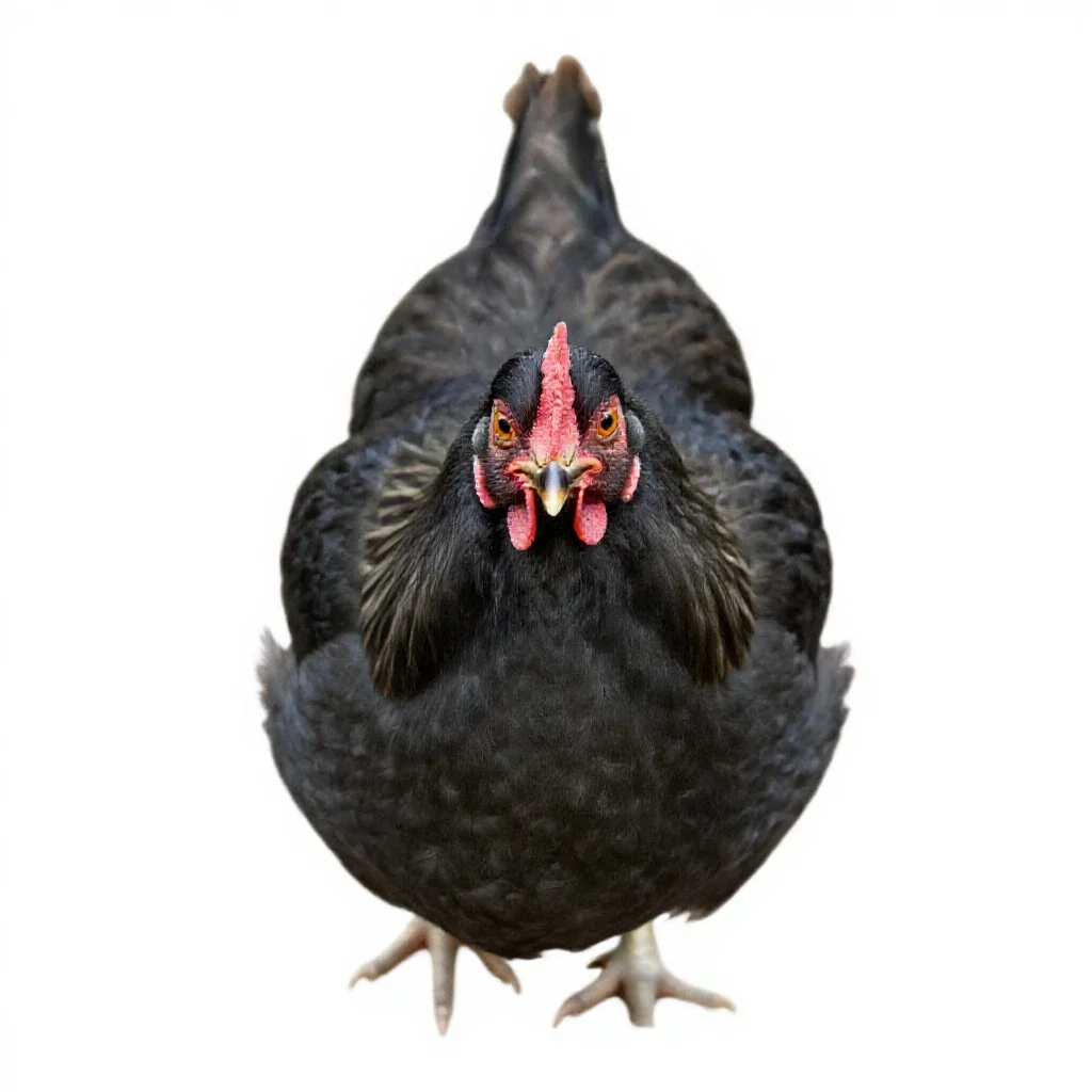 Jungle hen isolated on a white background