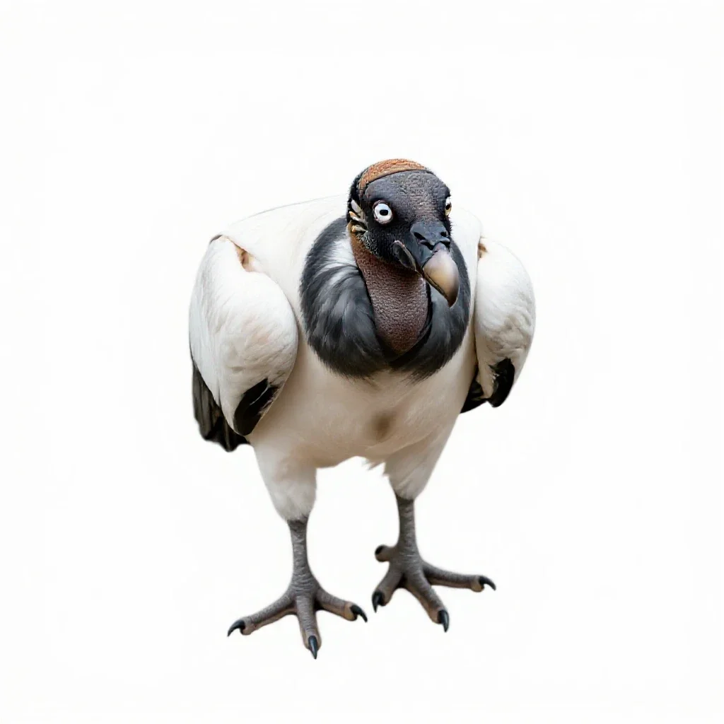 King vulture isolated on a white background