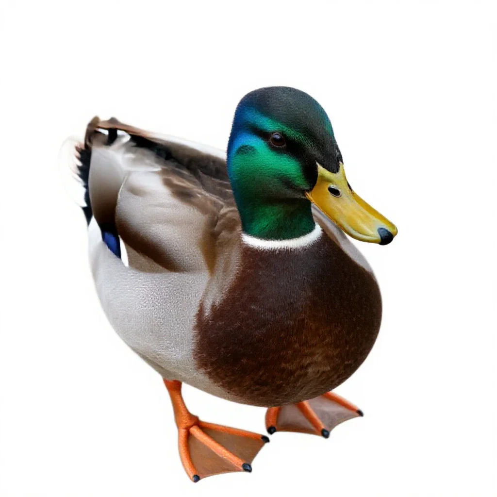 Mallard isolated on a white background