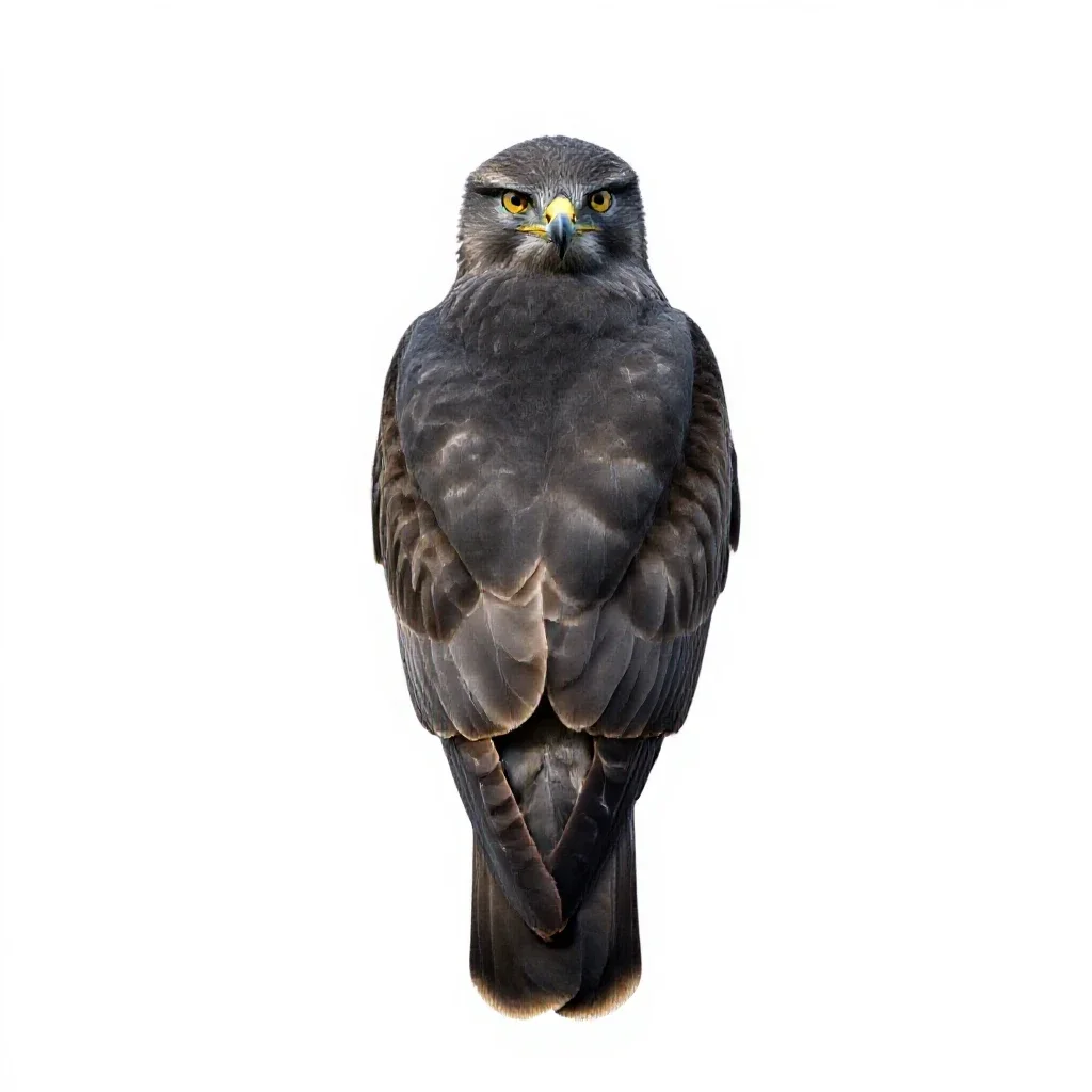 Marsh harrier isolated on a white background