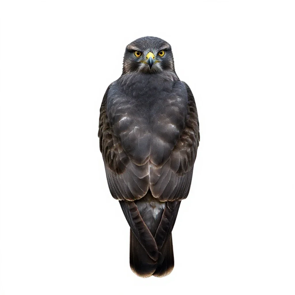 Marsh hawk isolated on a white background