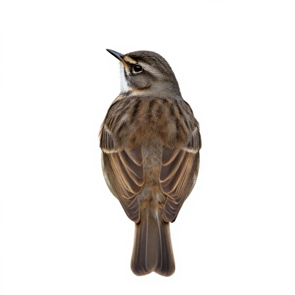 Meadow pipit isolated on a white background