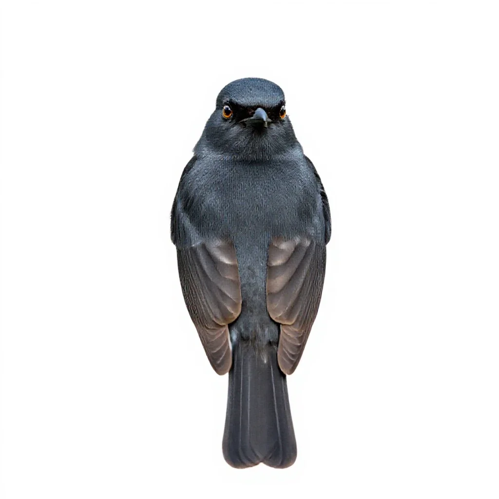 Migrant shrike isolated on a white background