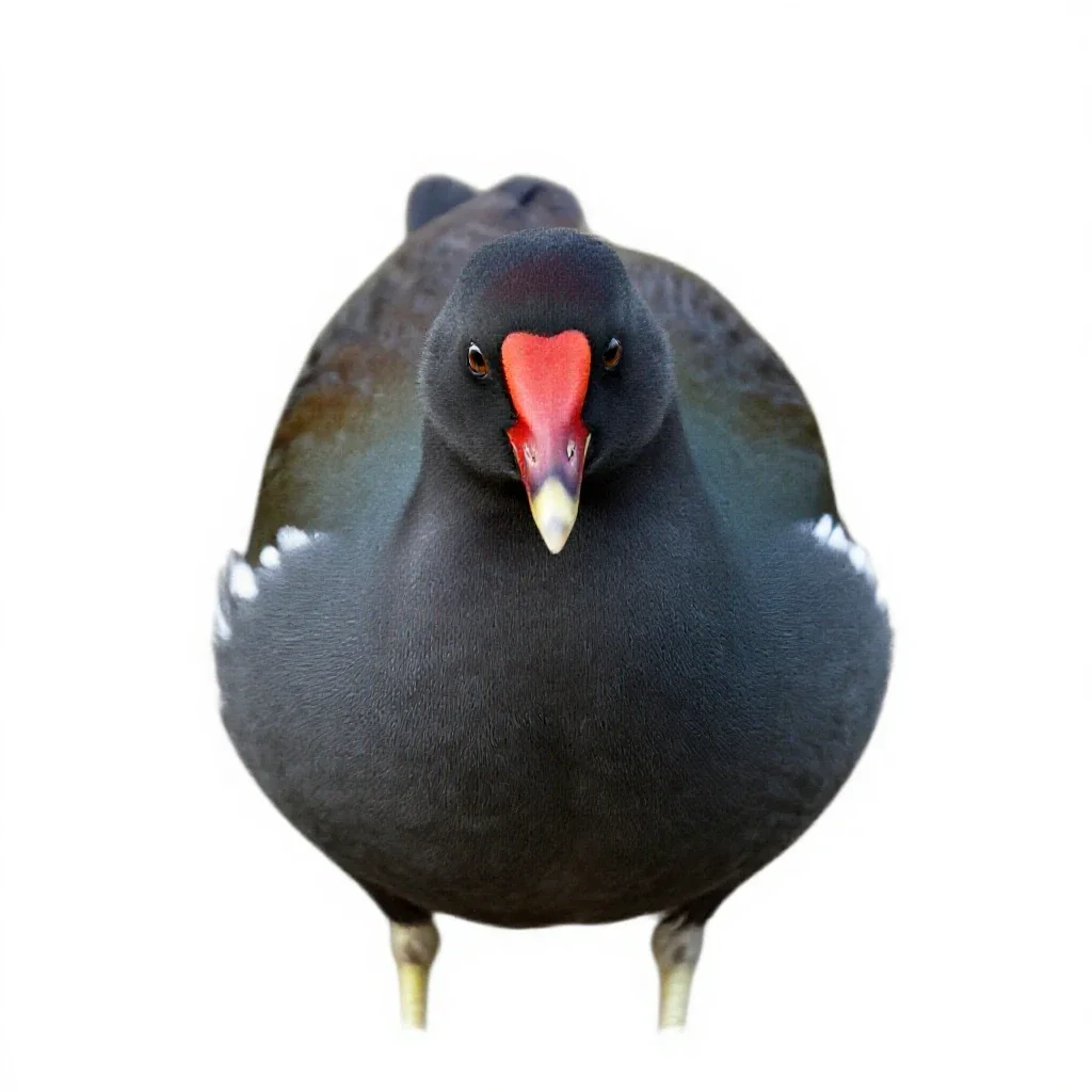 Moorhen isolated on a white background