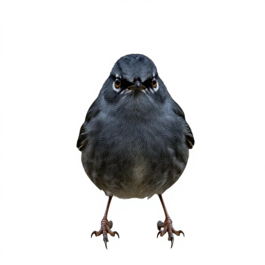 Myrtle warbler isolated on a white background