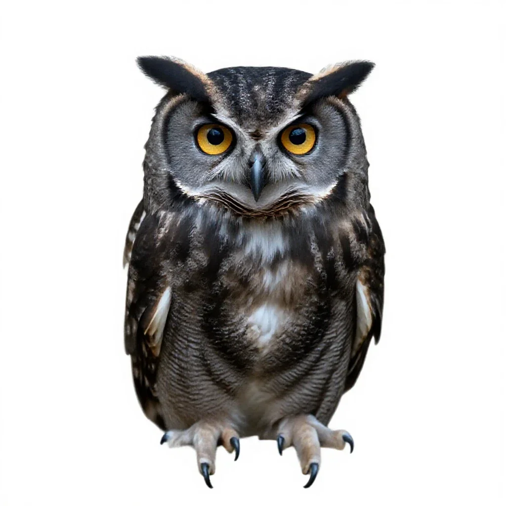 Night bird isolated on a white background