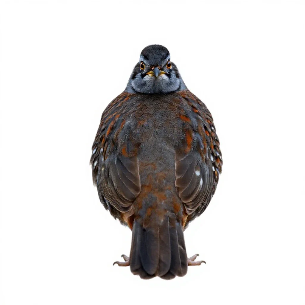 Northern bobwhite isolated on a white background