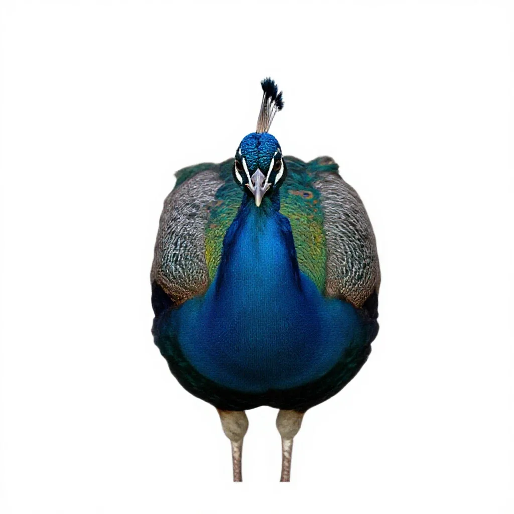 Peacock isolated on a white background