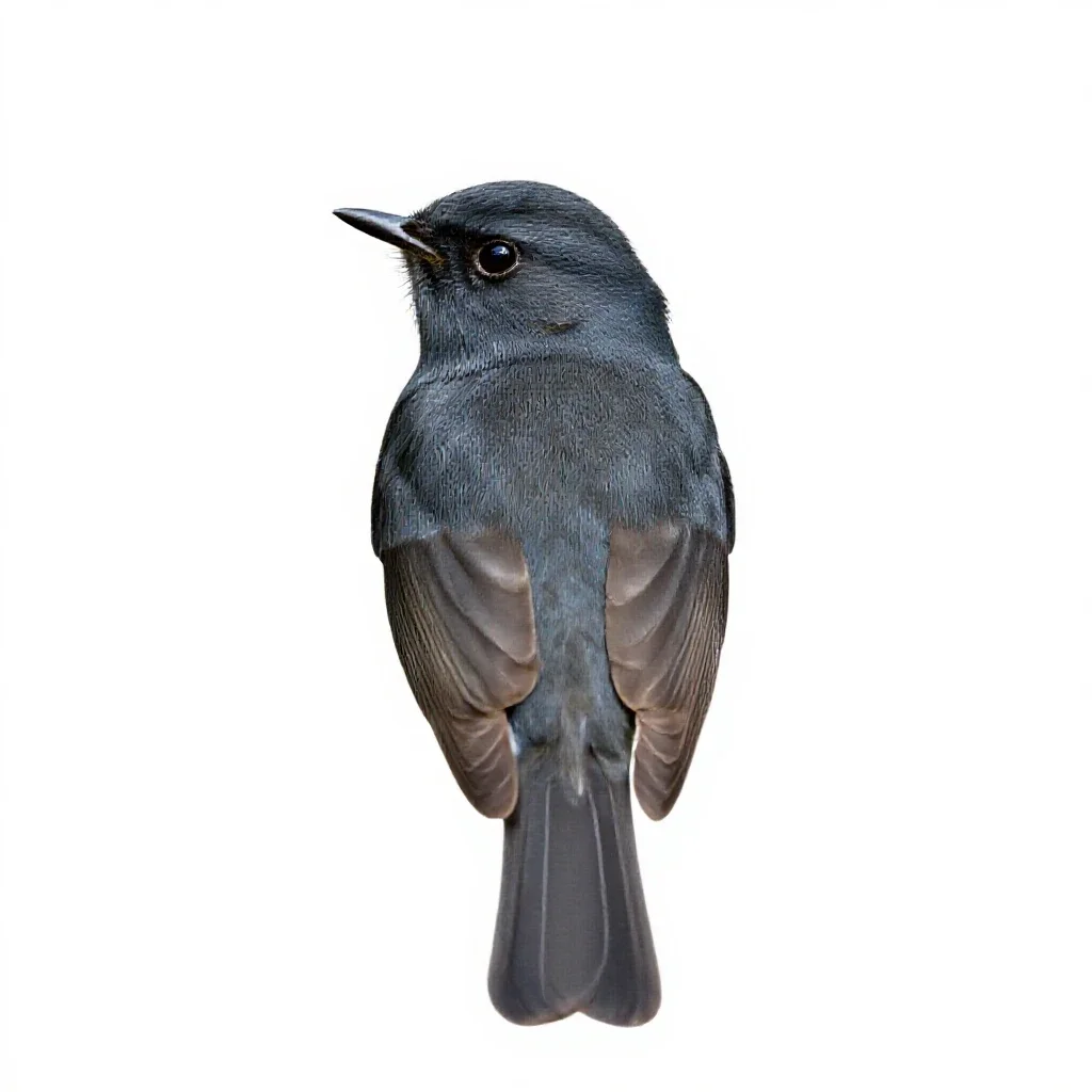 Pewee isolated on a white background