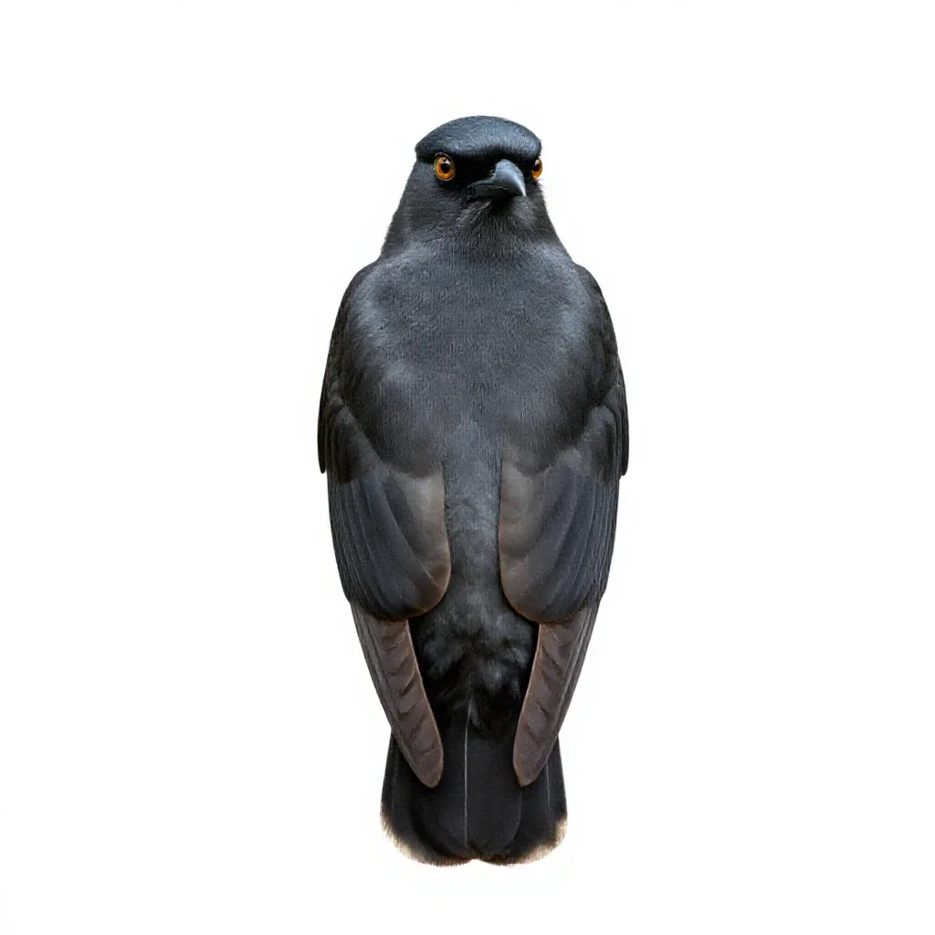 Piciform bird isolated on a white background