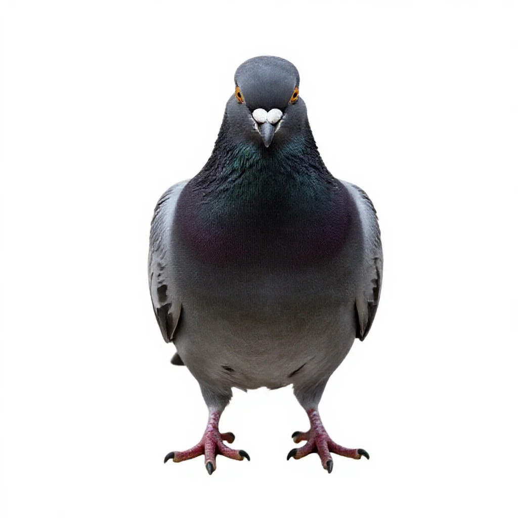 Pigeon isolated on a white background