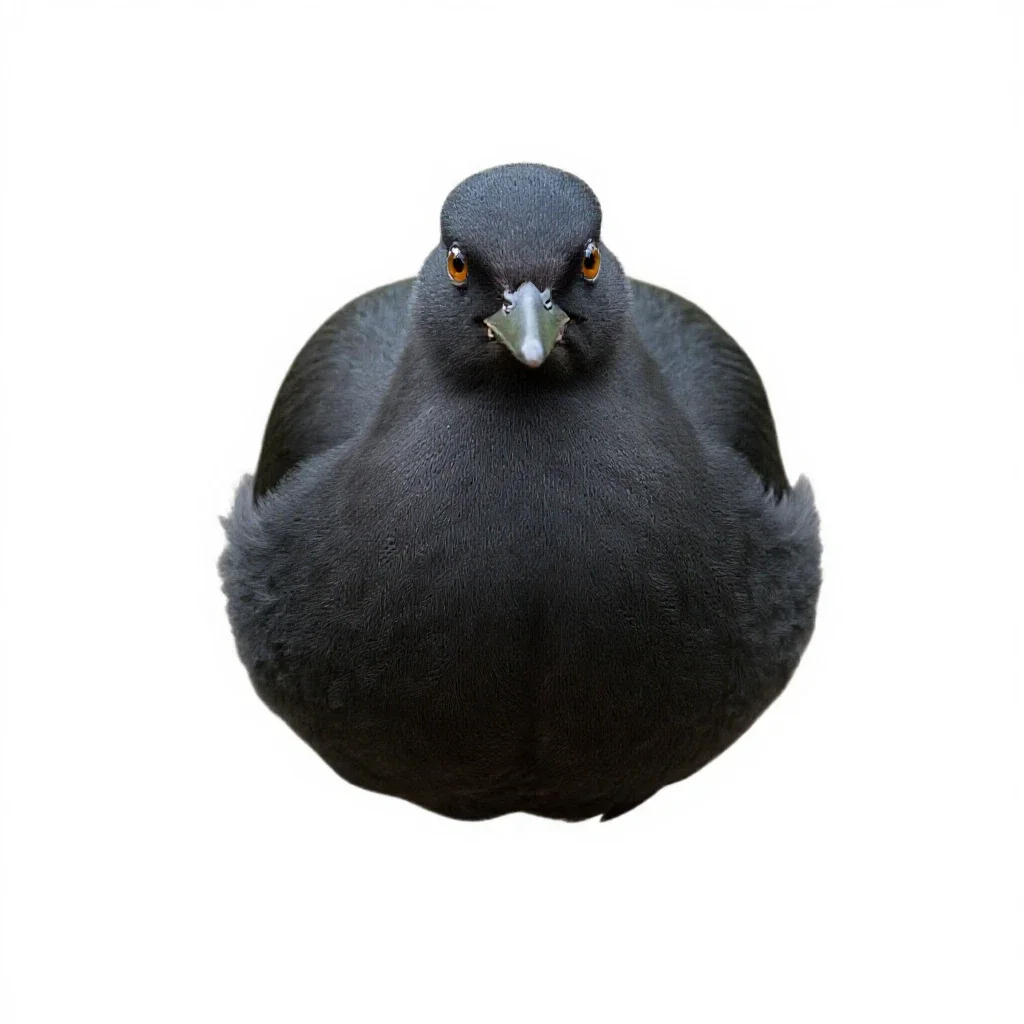 Piping guan isolated on a white background