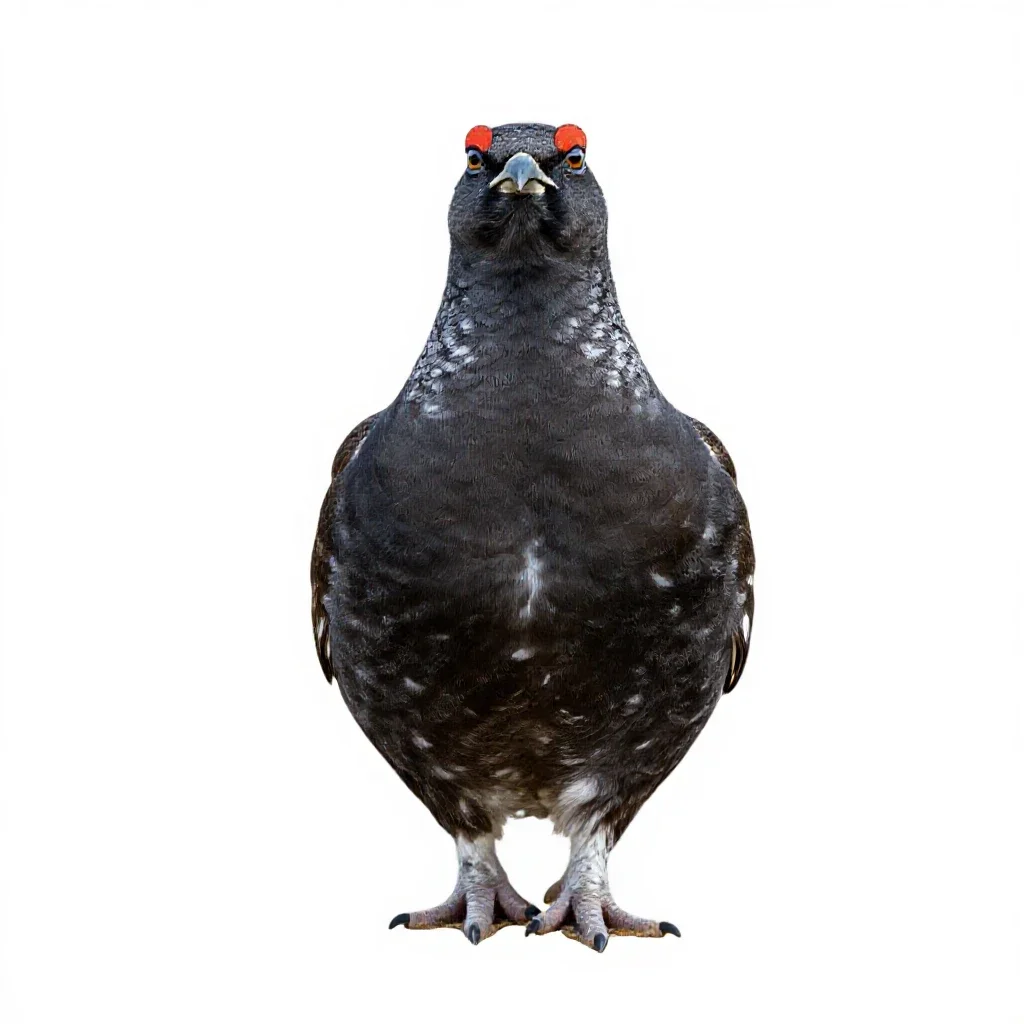 Ptarmigan isolated on a white background