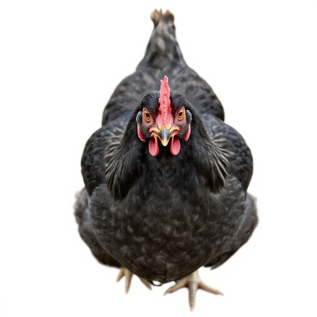 Pullet isolated on a white background