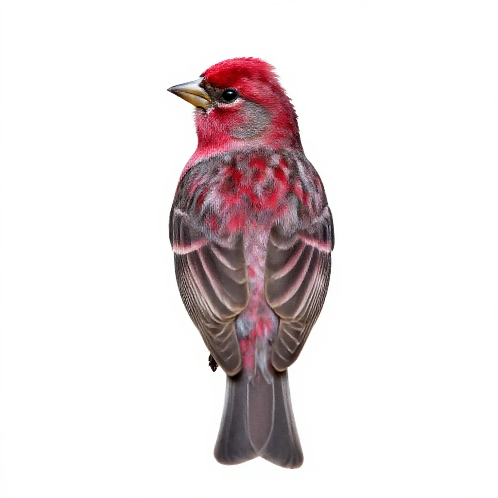 Purple finch isolated on a white background