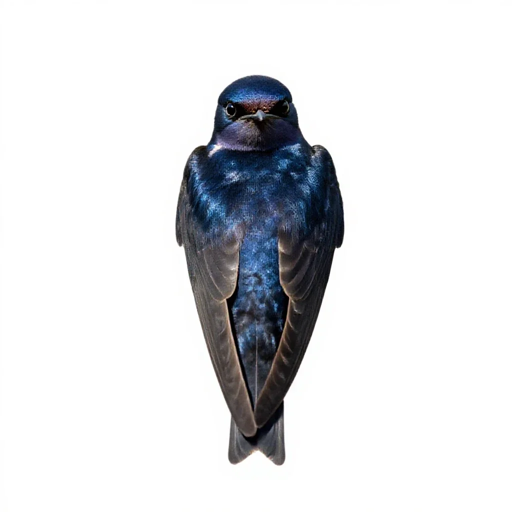 Purple martin isolated on a white background