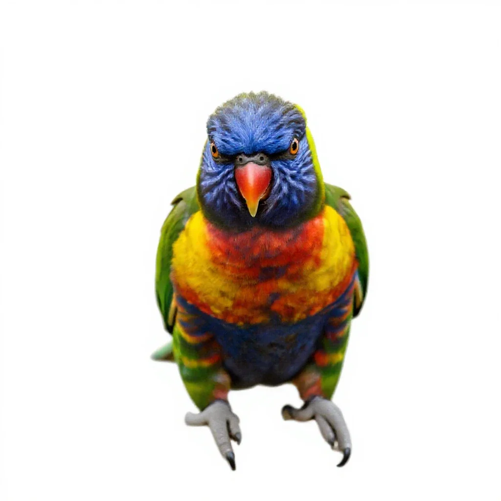 Rainbow lorikeet isolated on a white background