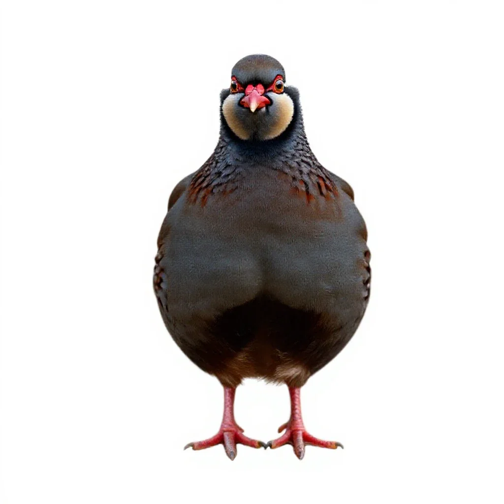 Red-legged partridge isolated on a white background