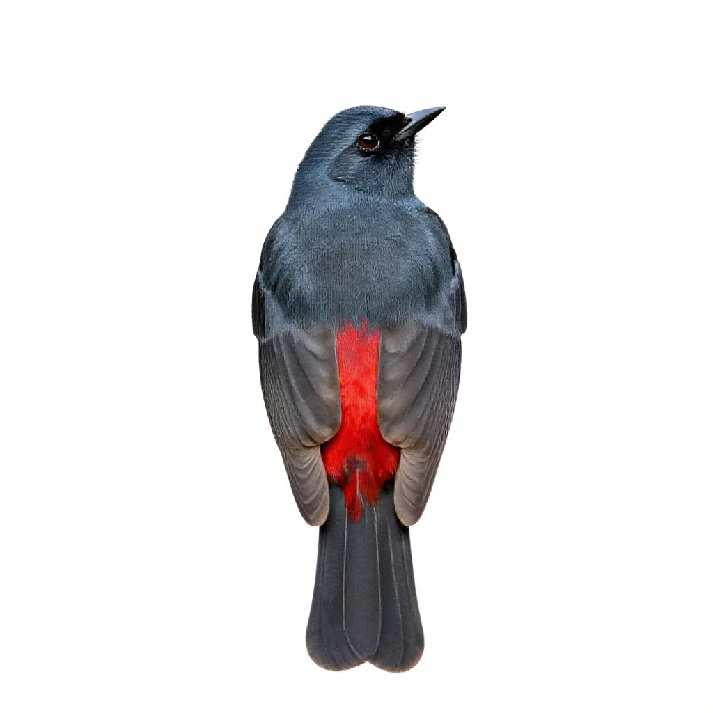 Red-shafted flicker isolated on a white background