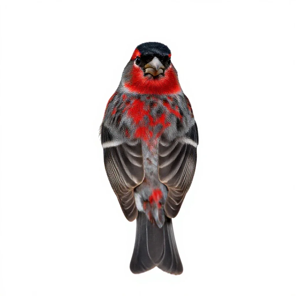 Red siskin isolated on a white background
