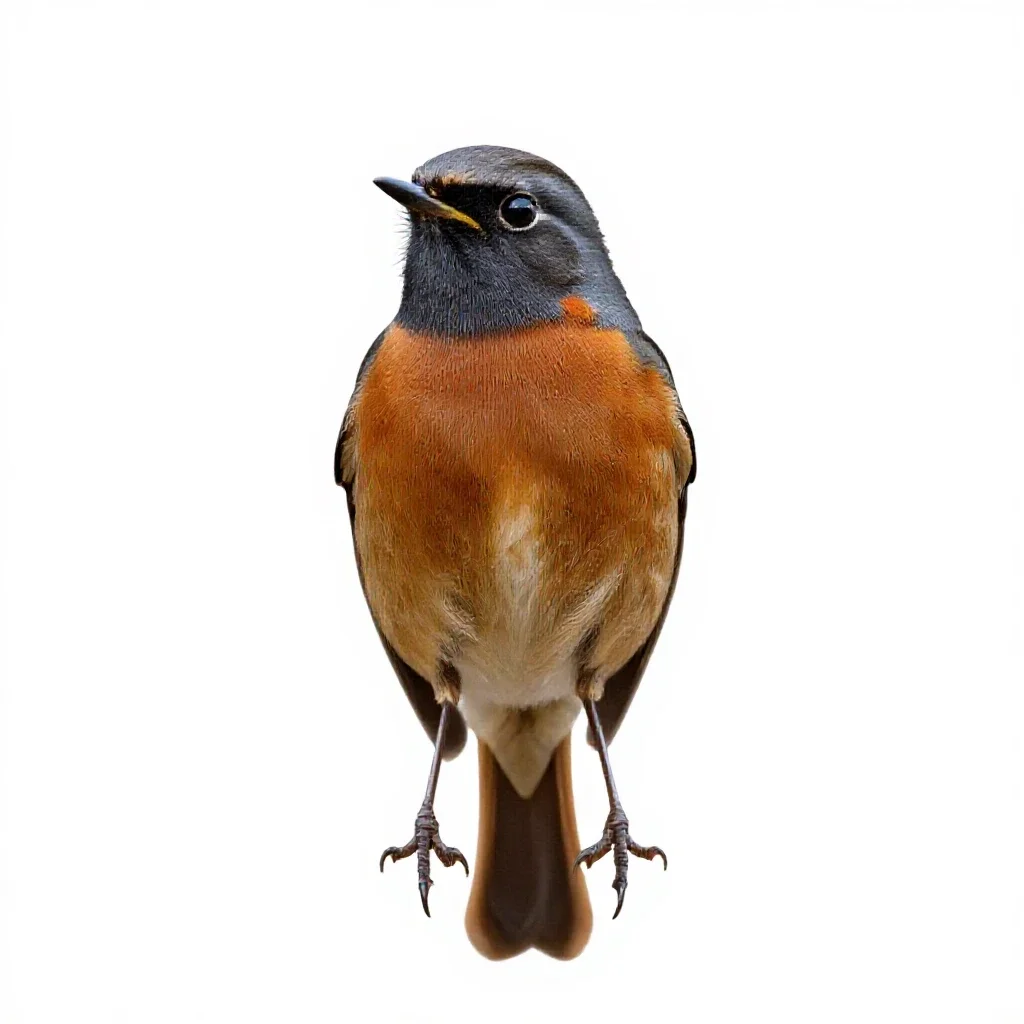Redstart isolated on a white background