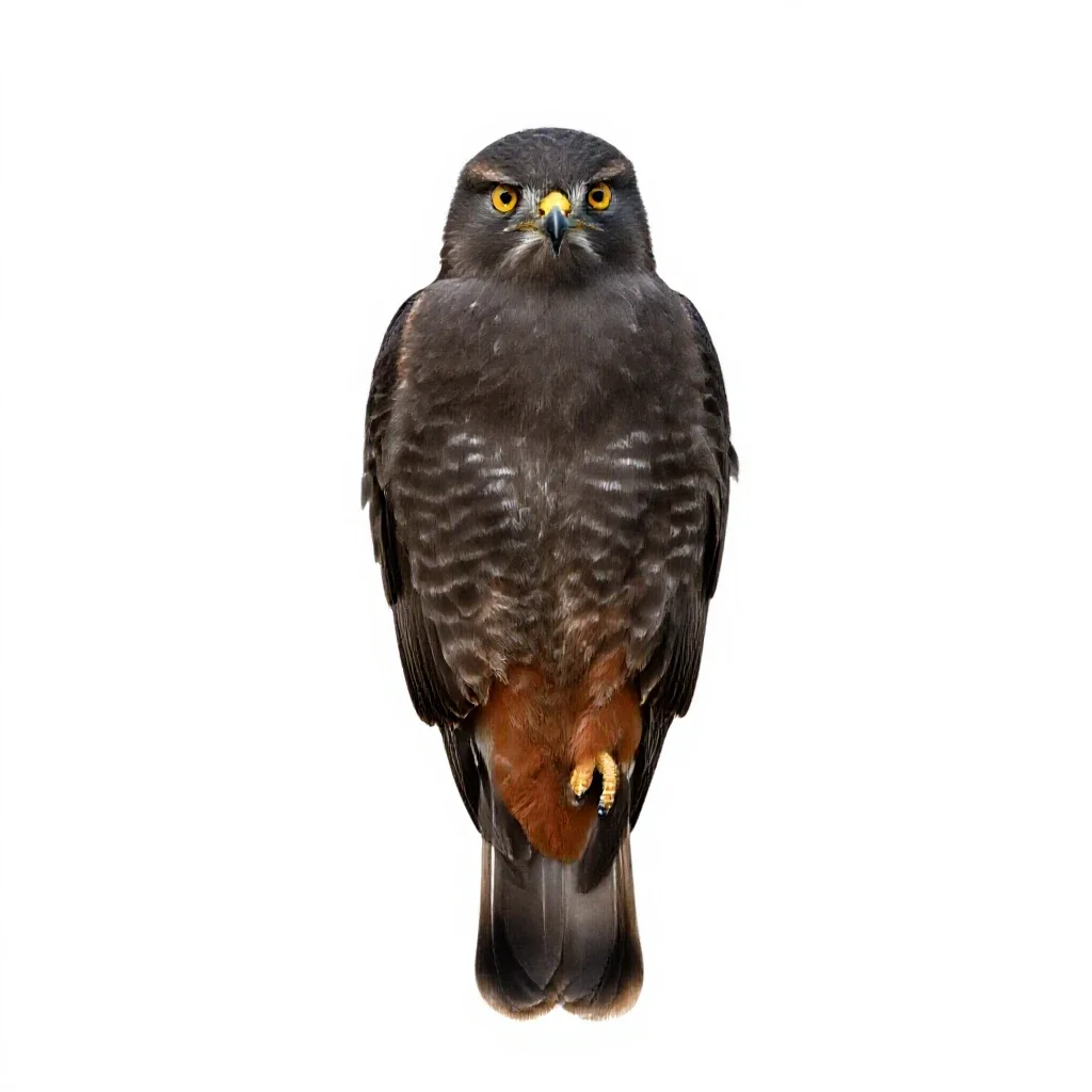 Redtail isolated on a white background