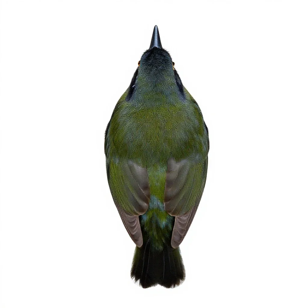 Rifleman bird isolated on a white background