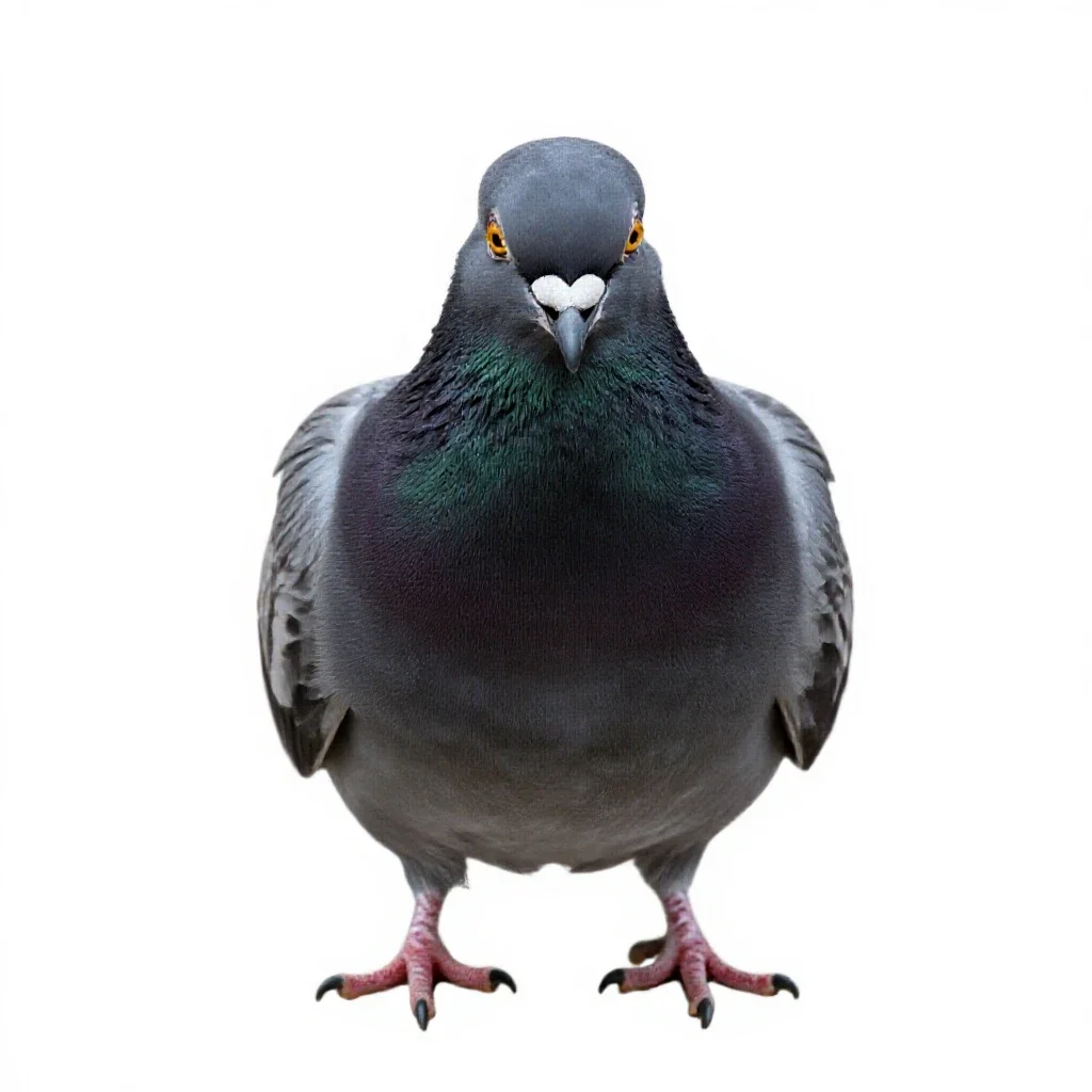 Rock dove isolated on a white background