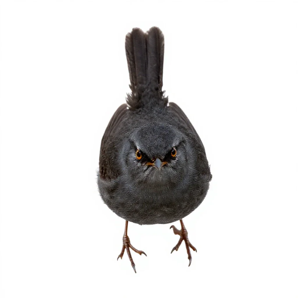 Rock wren isolated on a white background